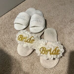 2 pair of Bridal slippers